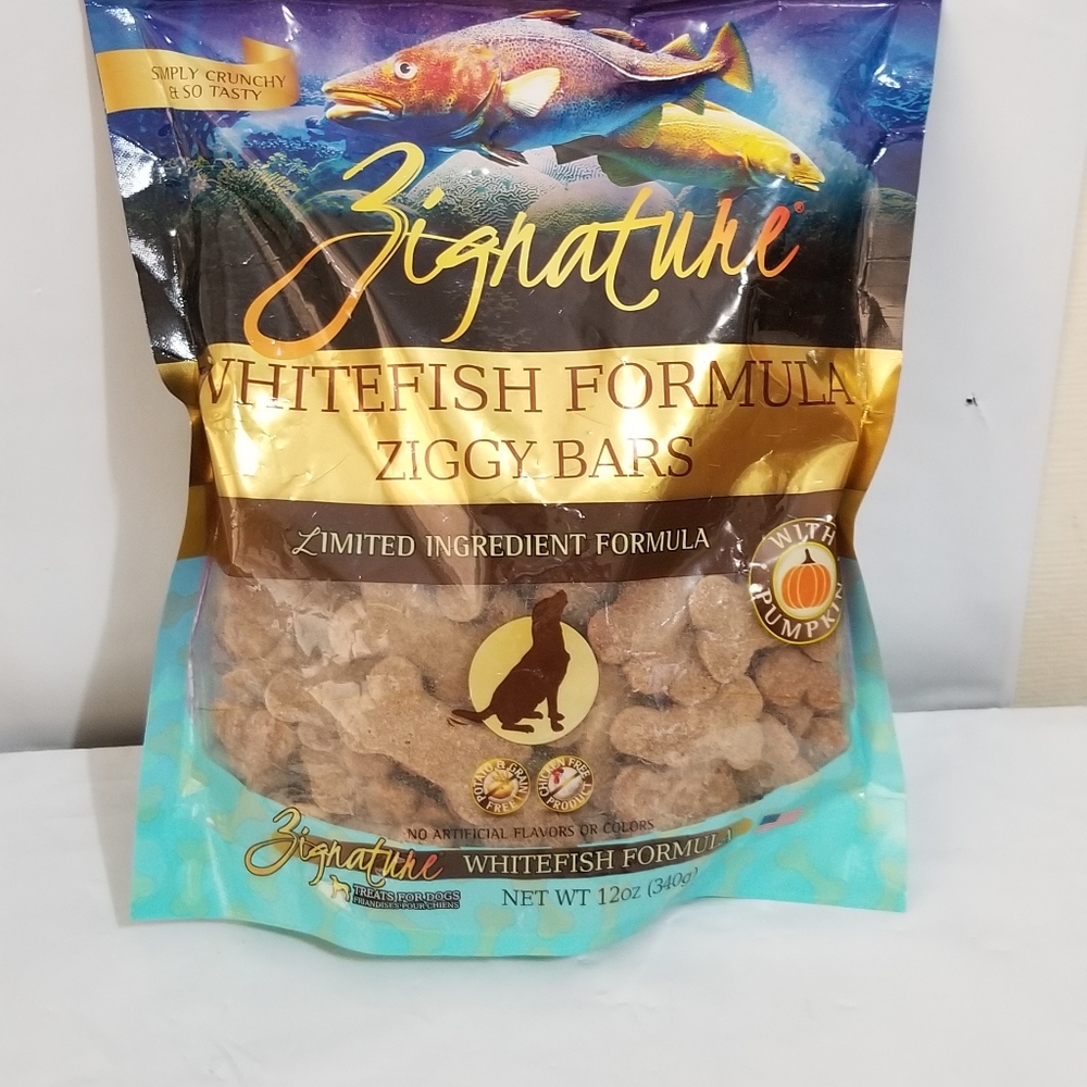 Zignature Whitefish Formula Ziggy Bars 12 oz